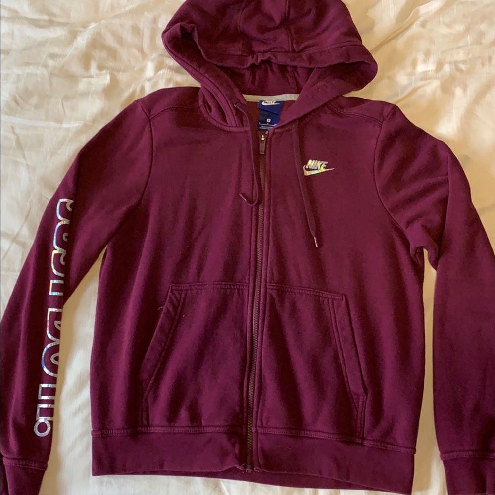 NIKE ZIP UP SWEATER + holographic detailing